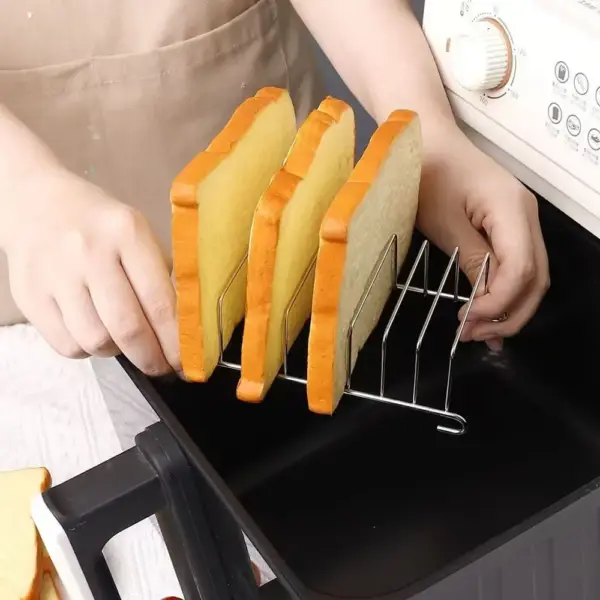 Airfryer-Zubehör: Toastständer aus Edelstahl für Brotscheiben – Bild 2