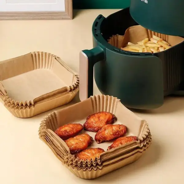 Airfryer-Zubehör: Einlagen eckig mit gewelltem Rand – Bild 2