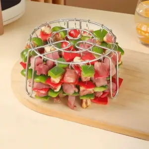 Airfryer-Zubehör: Spießgestell mit Haken für Fleisch und Gemüse – Bild 2
