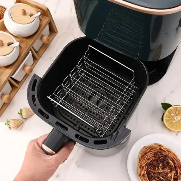 Airfryer Zubehör: Metall-Grillgestell mit Spießen, mehrstufig – Bild 3