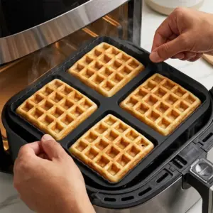 02-16 Airfryer Zubehör: Waffelform mit quadratischen Mulden – Bild 2