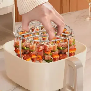 Airfryer Zubehör: Spießständer aus Metall für Fleisch – Bild 2
