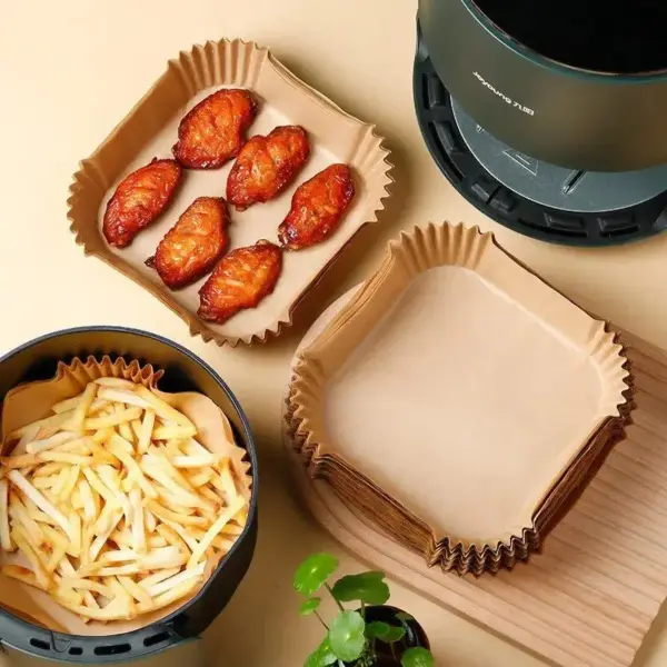 Airfryer-Zubehör: Einlagen eckig mit gewelltem Rand – Bild 3
