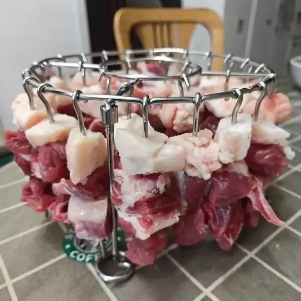 Airfryer Zubehör: Spießhalter für Fleisch und Gemüse – Bild 4