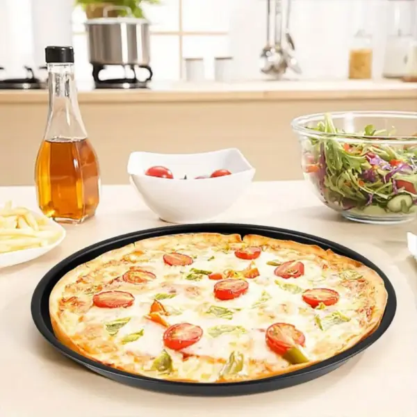 Airfryer-Zubehör: Runde Pizzaform aus Kohlenstoffstahl – Bild 3