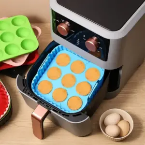 Airfryer Zubehör: Eckige Silikoneinlage mit Griffen für den Korb – Bild 2