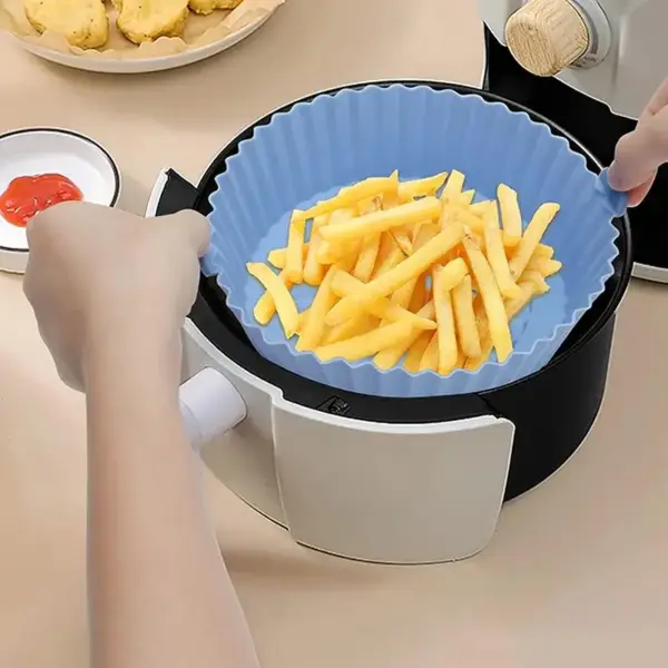 Airfryer-Zubehör: Runde Silikon-Einlage mit Wellenrand – Bild 2