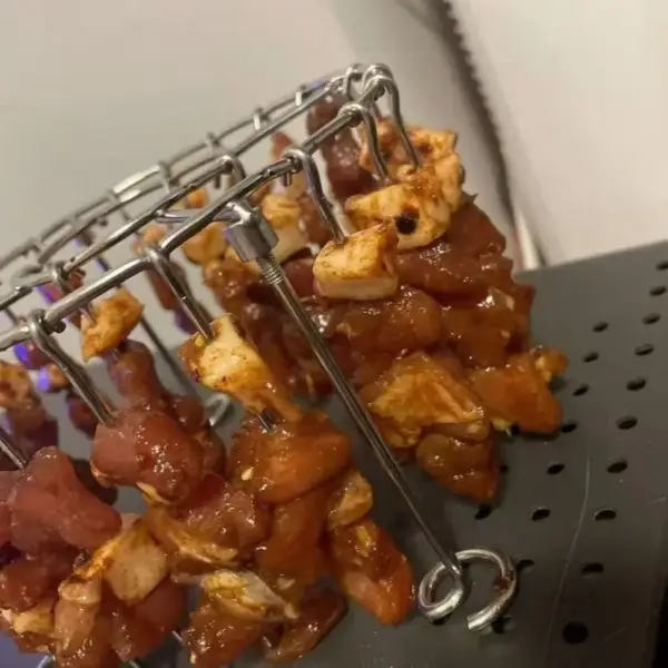 Airfryer Zubehör: Spießhalter für Fleisch und Gemüse – Bild 5
