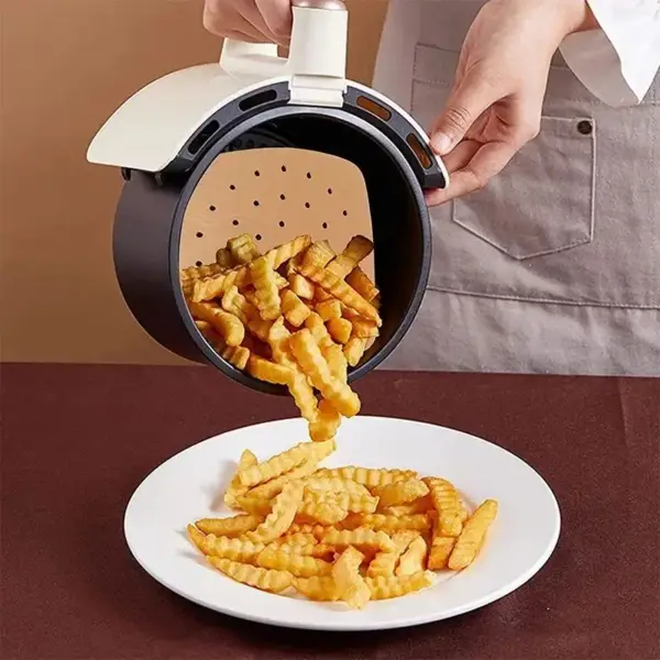 Airfryer Zubehör: Eckige Einlagen mit Lochung für den Korb – Bild 3