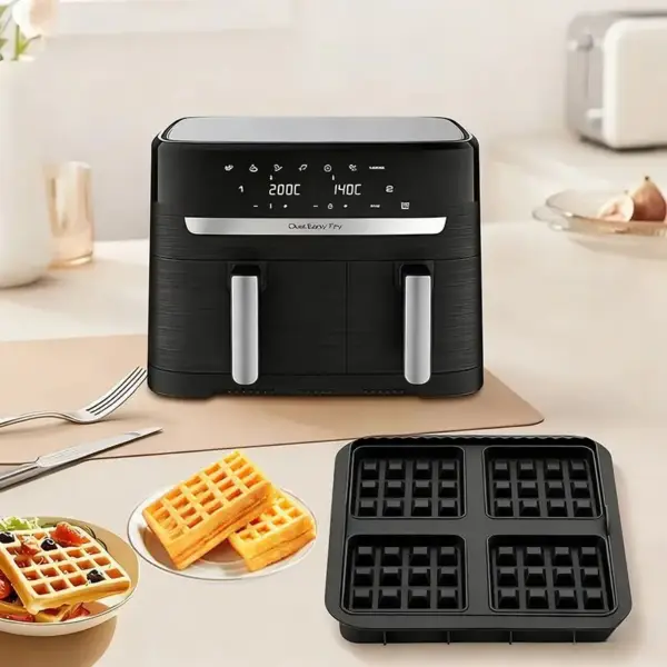 Airfryer-Zubehör: Quadratische Waffelform mit vier Feldern – Bild 3