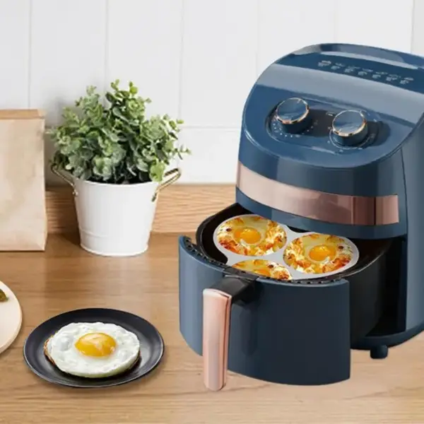 Airfryer Zubehör: Silikonform mit drei runden Mulden – Bild 4