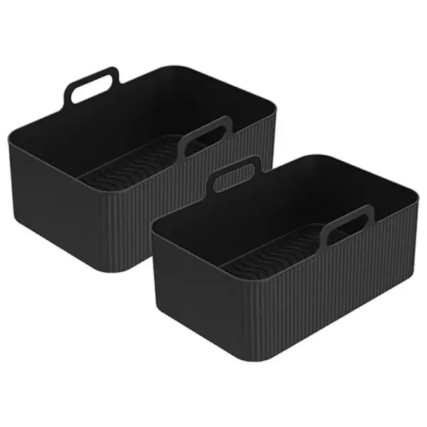 Airfryer-Zubehör: Rechteckige Silikon-Einsätze im 2er-Set – Bild 3